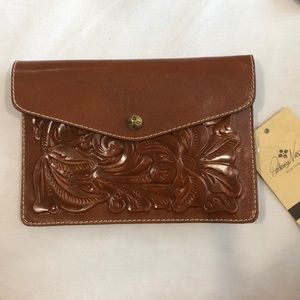 Brown Leather Clutch